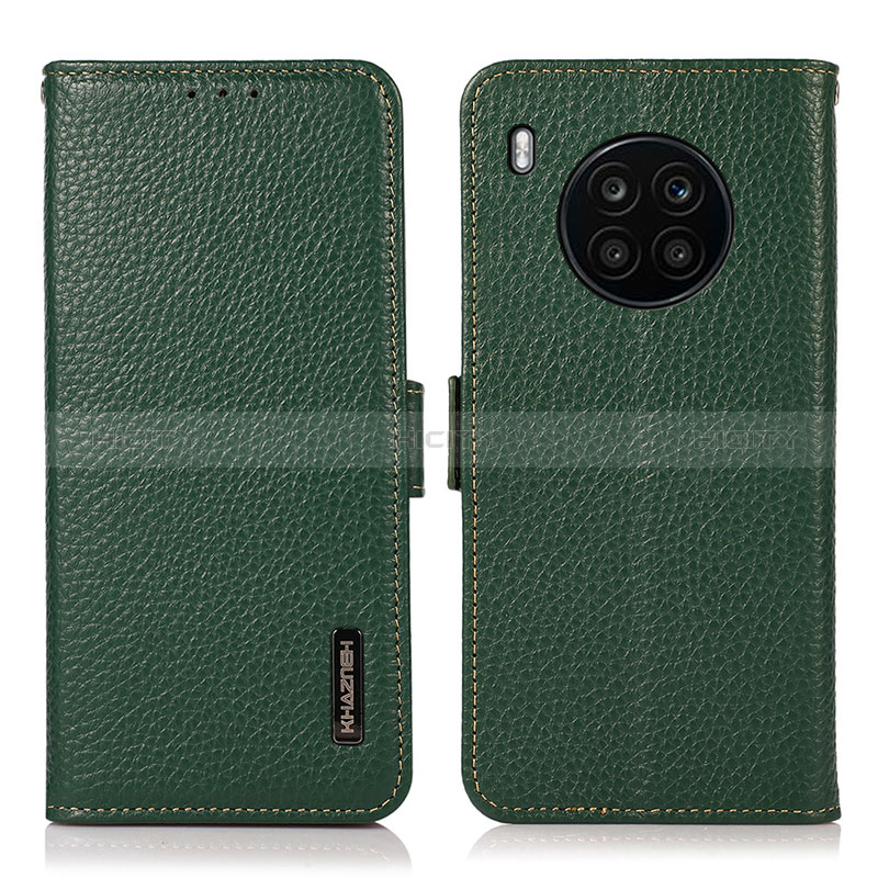 Custodia Portafoglio In Pelle Cover con Supporto B03H per Huawei Honor 50 Lite Verde