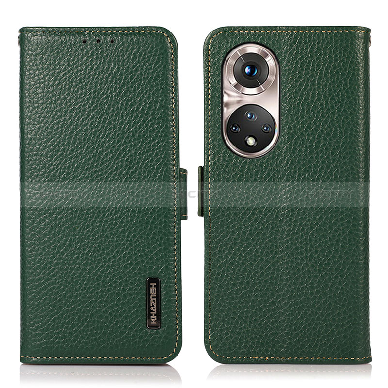 Custodia Portafoglio In Pelle Cover con Supporto B03H per Huawei Nova 9 Pro Verde