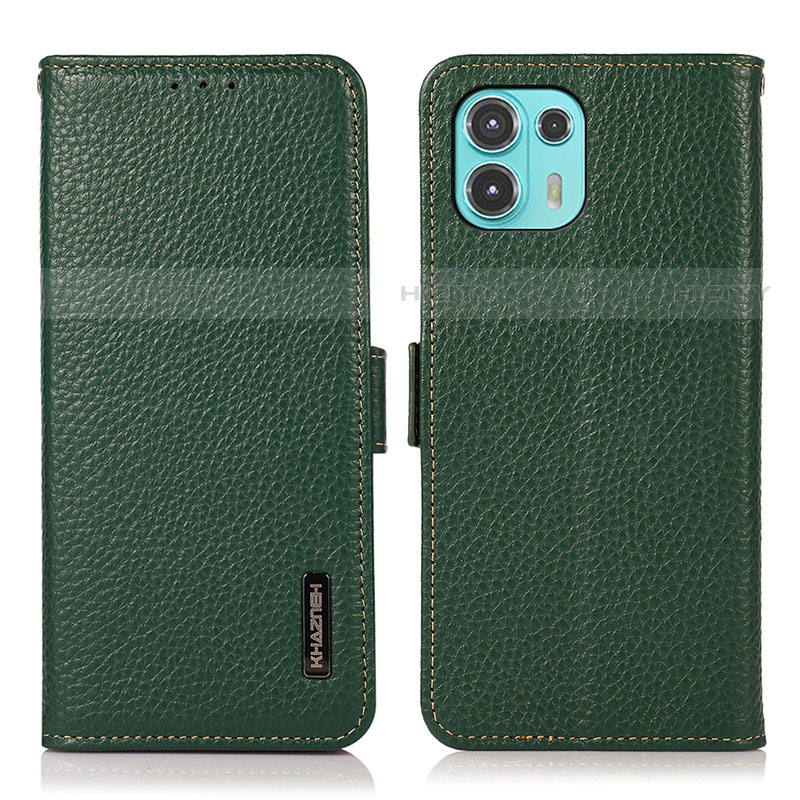 Custodia Portafoglio In Pelle Cover con Supporto B03H per Motorola Moto Edge 20 Lite 5G Verde