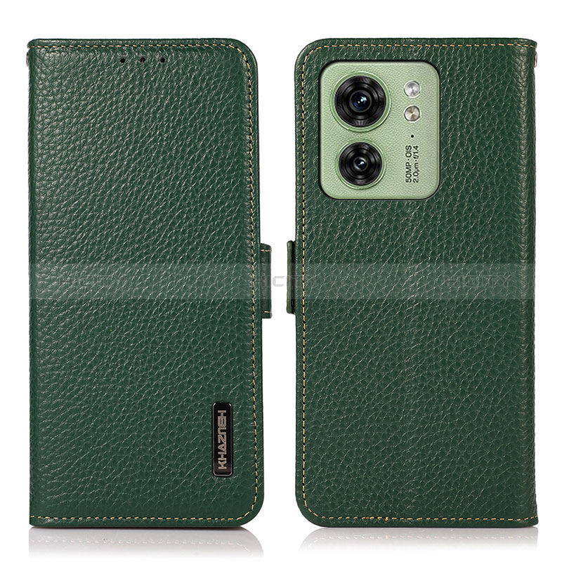 Custodia Portafoglio In Pelle Cover con Supporto B03H per Motorola Moto Edge (2023) 5G Verde