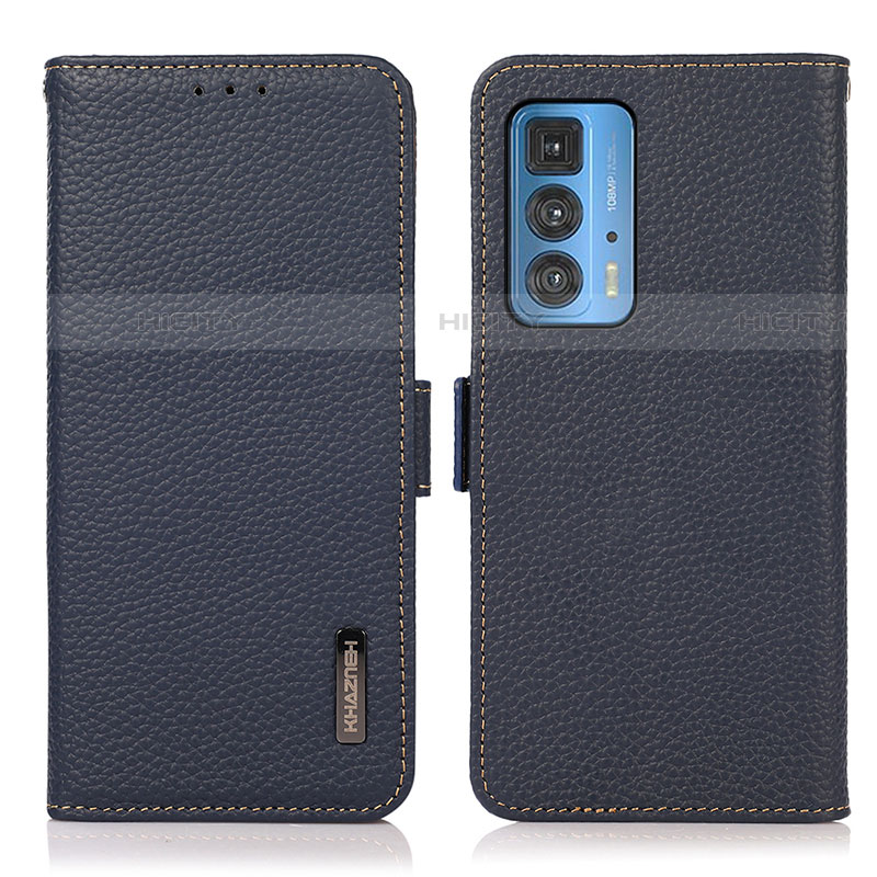 Custodia Portafoglio In Pelle Cover con Supporto B03H per Motorola Moto Edge S Pro 5G Blu