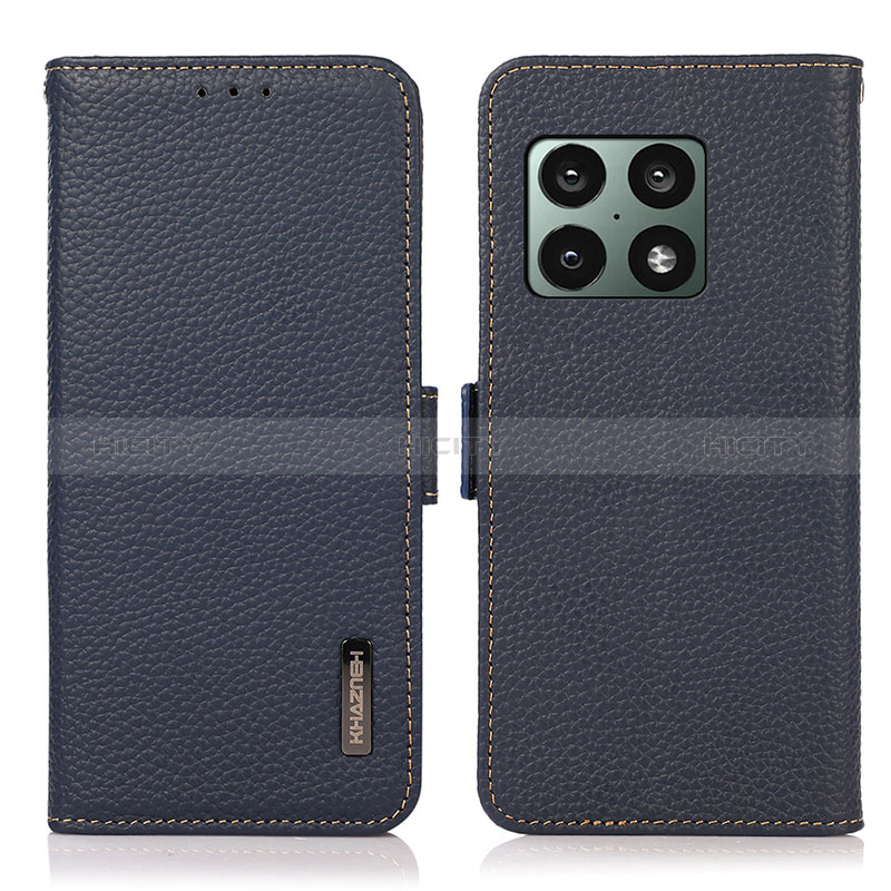 Custodia Portafoglio In Pelle Cover con Supporto B03H per OnePlus 10 Pro 5G Blu