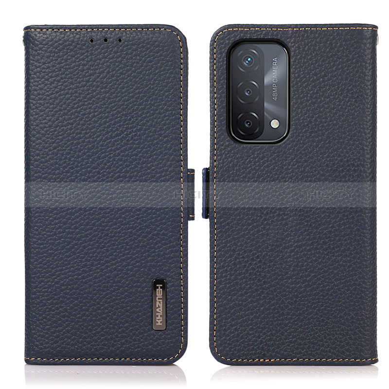 Custodia Portafoglio In Pelle Cover con Supporto B03H per Oppo A74 5G Blu