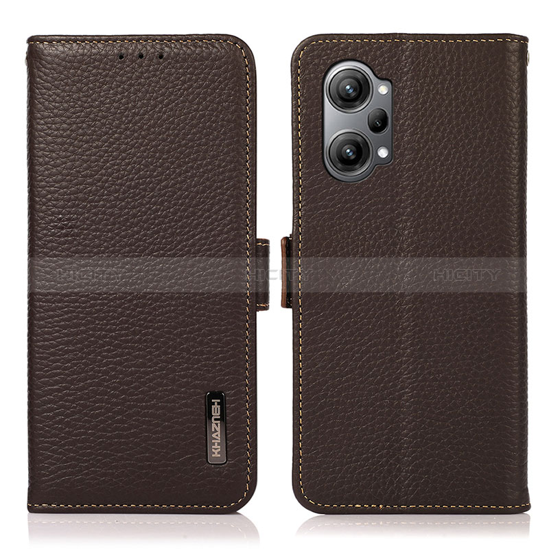 Custodia Portafoglio In Pelle Cover con Supporto B03H per Oppo K10 Pro 5G Marrone