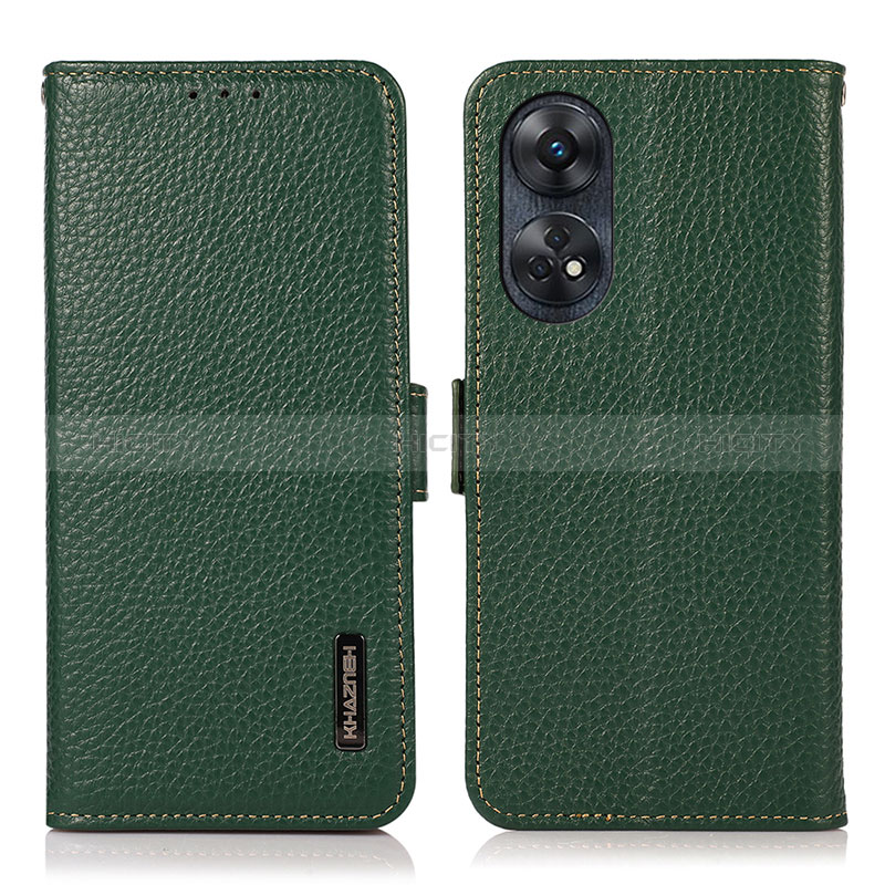 Custodia Portafoglio In Pelle Cover con Supporto B03H per Oppo Reno8 T 4G Verde