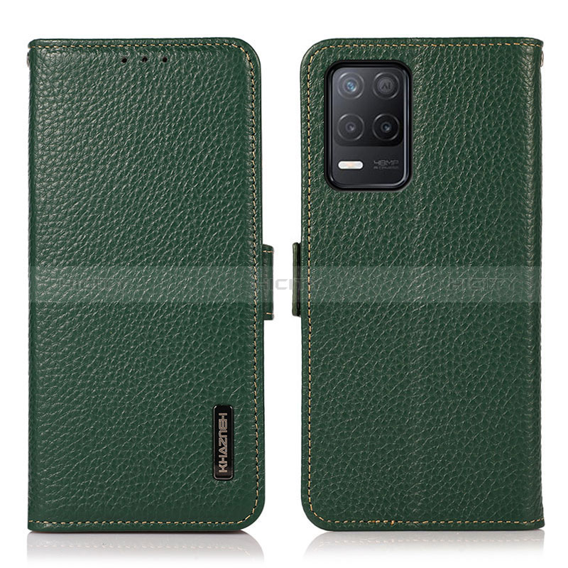 Custodia Portafoglio In Pelle Cover con Supporto B03H per Realme 8s 5G Verde