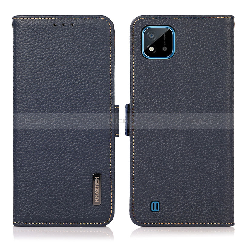 Custodia Portafoglio In Pelle Cover con Supporto B03H per Realme C11 (2021) Blu