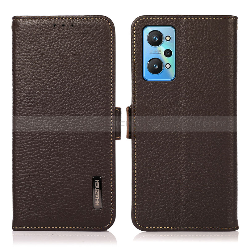 Custodia Portafoglio In Pelle Cover con Supporto B03H per Realme GT Neo2 5G Marrone