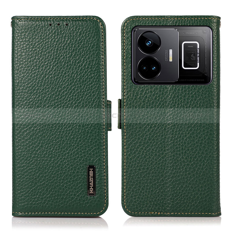 Custodia Portafoglio In Pelle Cover con Supporto B03H per Realme GT Neo5 5G Verde