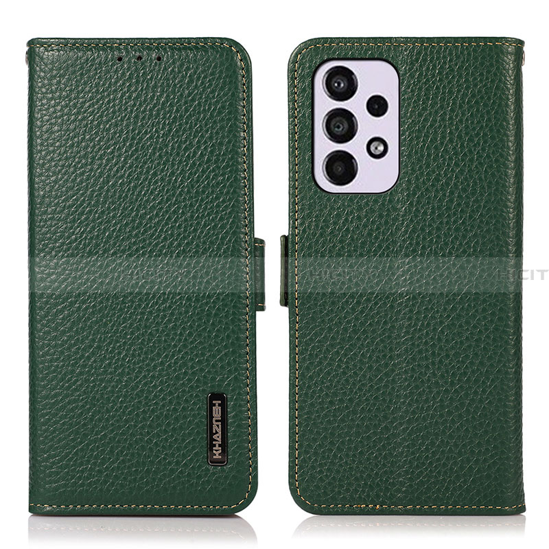 Custodia Portafoglio In Pelle Cover con Supporto B03H per Samsung Galaxy A33 5G Verde