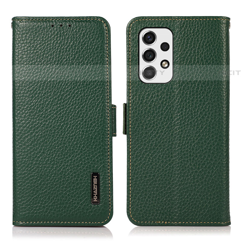 Custodia Portafoglio In Pelle Cover con Supporto B03H per Samsung Galaxy A53 5G Verde