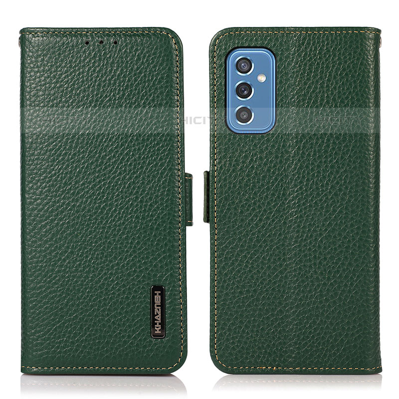 Custodia Portafoglio In Pelle Cover con Supporto B03H per Samsung Galaxy M52 5G Verde