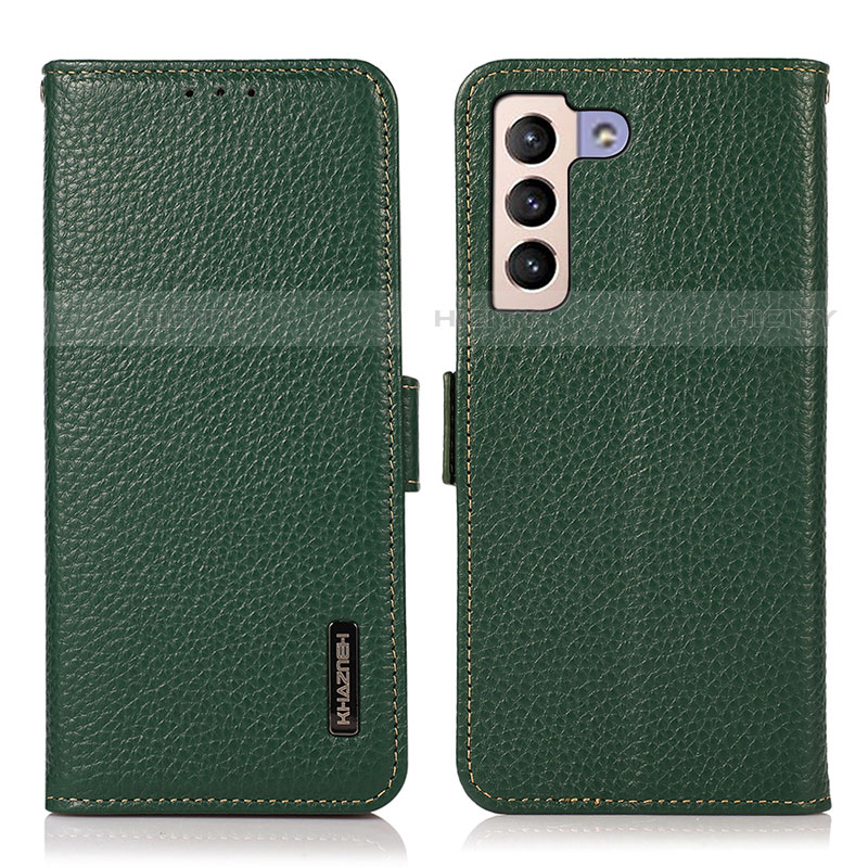 Custodia Portafoglio In Pelle Cover con Supporto B03H per Samsung Galaxy S21 Plus 5G Verde