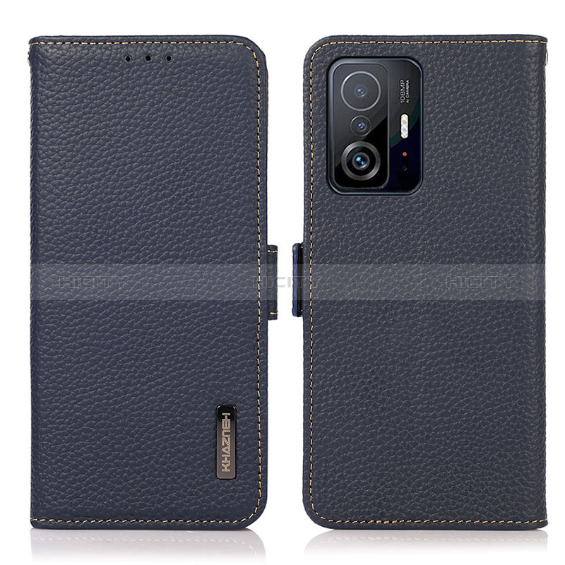 Custodia Portafoglio In Pelle Cover con Supporto B03H per Xiaomi Mi 11T Pro 5G Blu