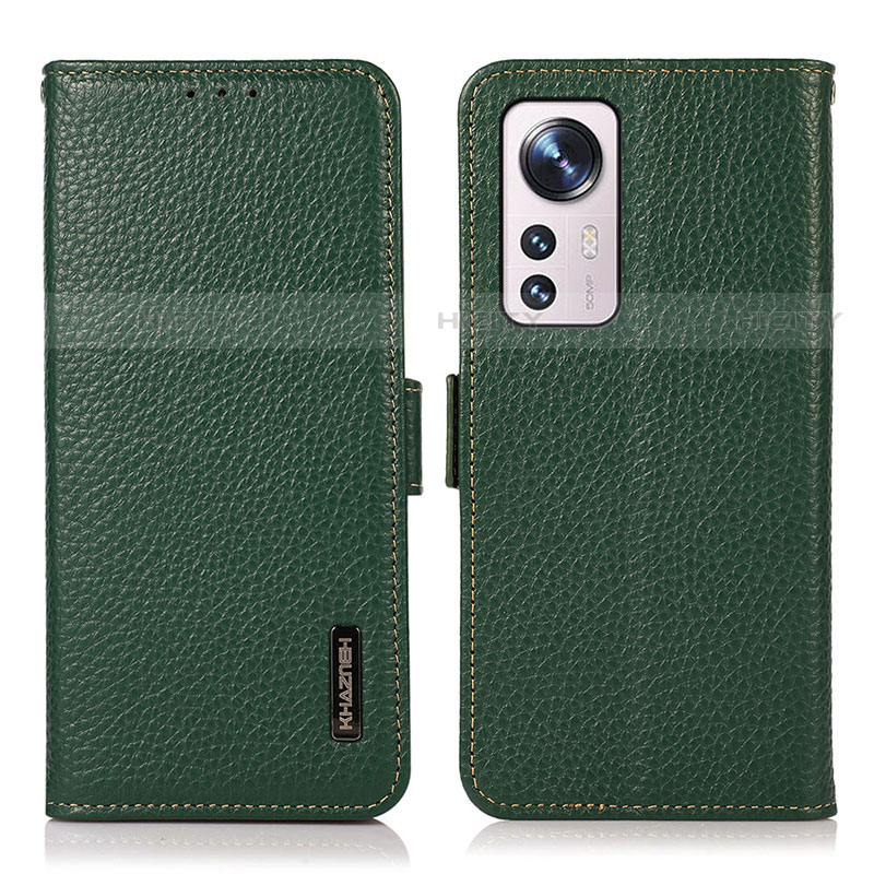 Custodia Portafoglio In Pelle Cover con Supporto B03H per Xiaomi Mi 12S 5G Verde