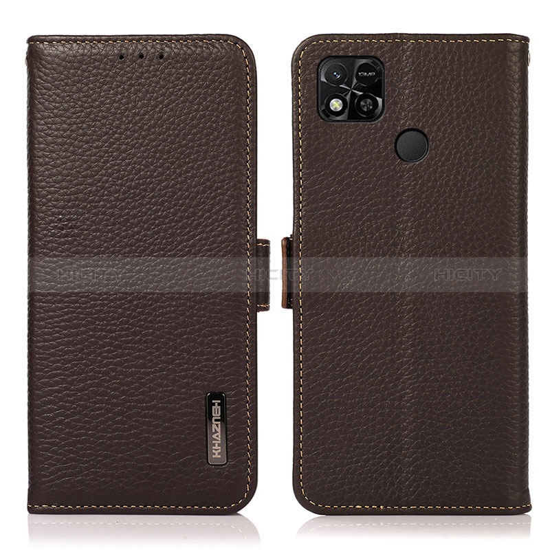 Custodia Portafoglio In Pelle Cover con Supporto B03H per Xiaomi Redmi 10A 4G Marrone