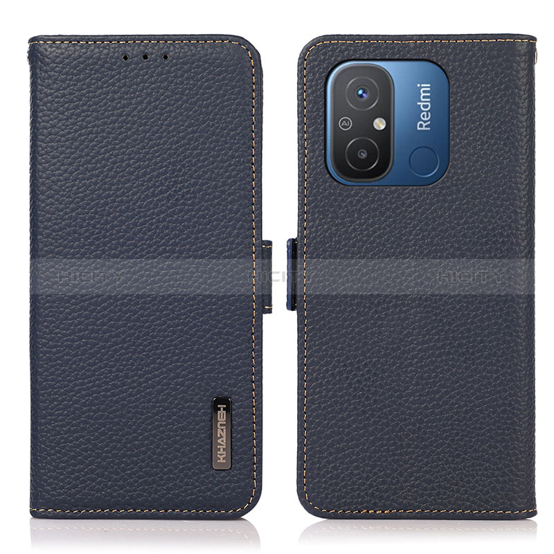 Custodia Portafoglio In Pelle Cover con Supporto B03H per Xiaomi Redmi 12C 4G Blu