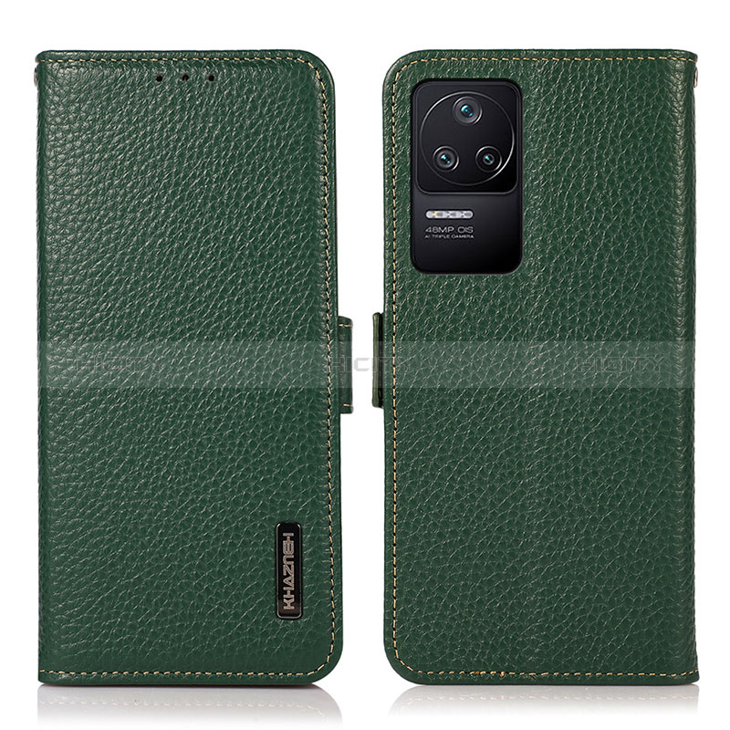 Custodia Portafoglio In Pelle Cover con Supporto B03H per Xiaomi Redmi K40S 5G Verde