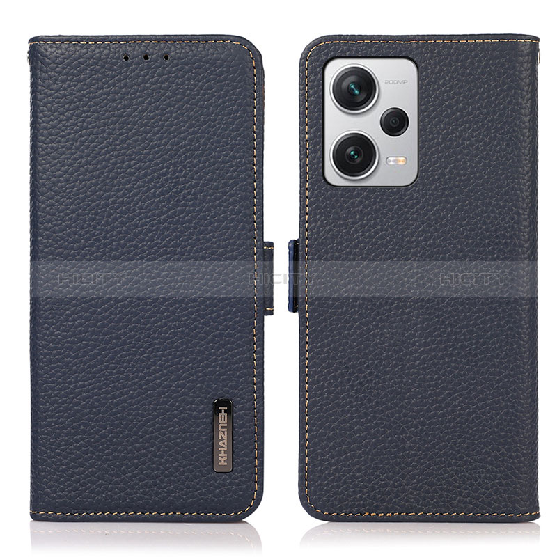 Custodia Portafoglio In Pelle Cover con Supporto B03H per Xiaomi Redmi Note 12 Pro+ Plus 5G Blu