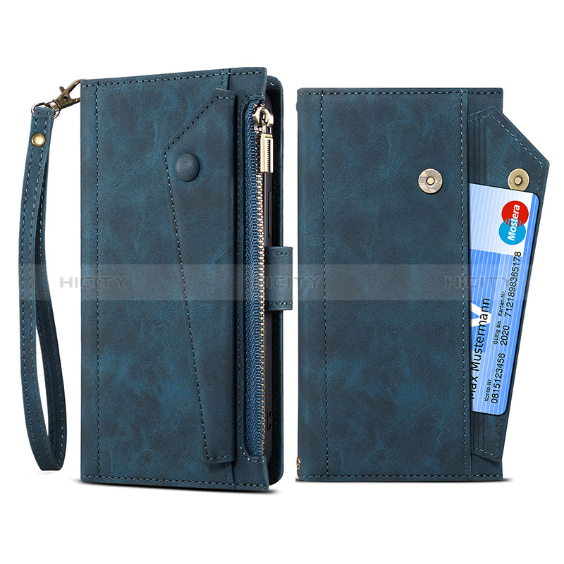 Custodia Portafoglio In Pelle Cover con Supporto B03S per Nokia XR20 Blu