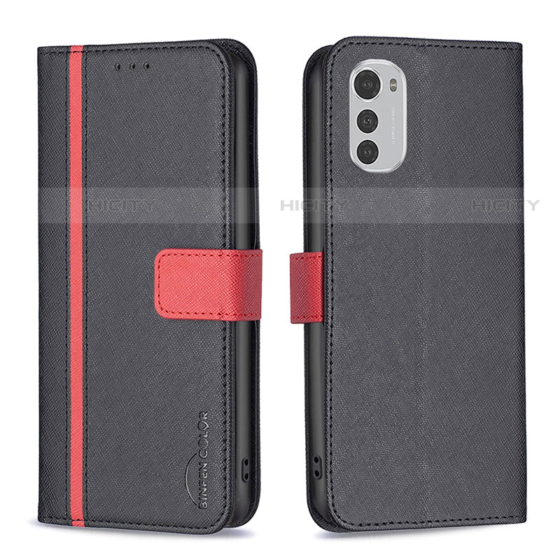 Custodia Portafoglio In Pelle Cover con Supporto B04F per Motorola Moto E32