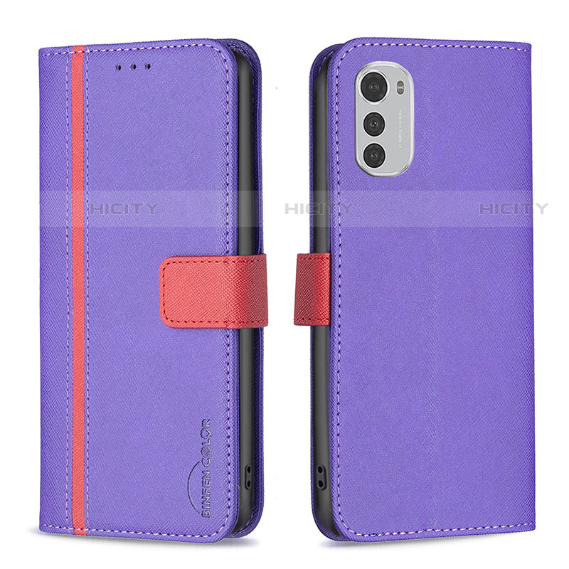 Custodia Portafoglio In Pelle Cover con Supporto B04F per Motorola Moto E32