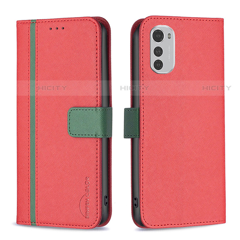 Custodia Portafoglio In Pelle Cover con Supporto B04F per Motorola Moto E32