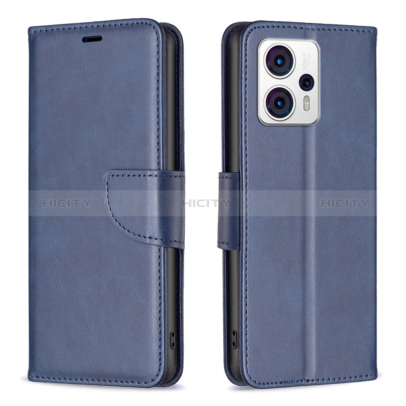 Custodia Portafoglio In Pelle Cover con Supporto B04F per Motorola Moto G13 Blu