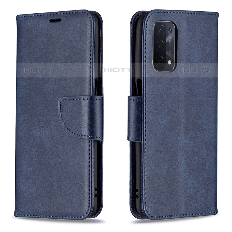 Custodia Portafoglio In Pelle Cover con Supporto B04F per OnePlus Nord N200 5G Blu