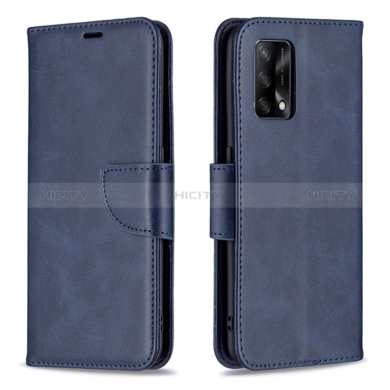 Custodia Portafoglio In Pelle Cover con Supporto B04F per Oppo A95 4G Blu