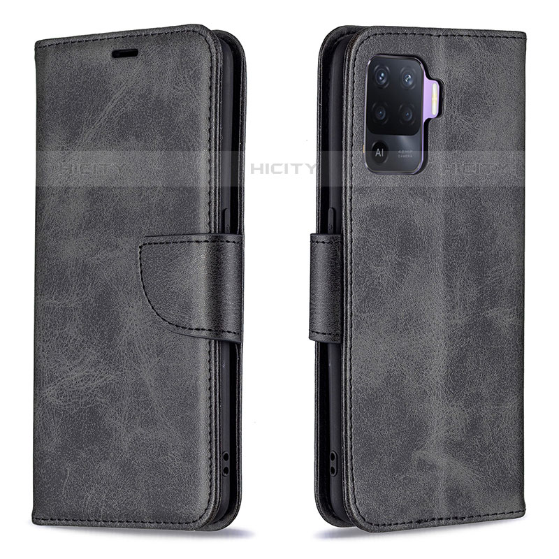 Custodia Portafoglio In Pelle Cover con Supporto B04F per Oppo F19 Pro Nero