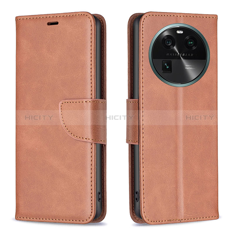 Custodia Portafoglio In Pelle Cover con Supporto B04F per Oppo Find X6 Pro 5G