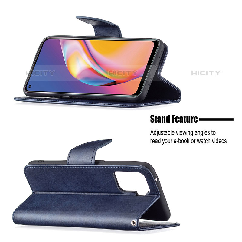 Custodia Portafoglio In Pelle Cover con Supporto B04F per Oppo Reno5 Lite