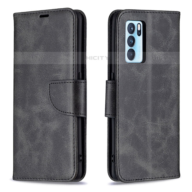 Custodia Portafoglio In Pelle Cover con Supporto B04F per Oppo Reno6 Pro 5G India