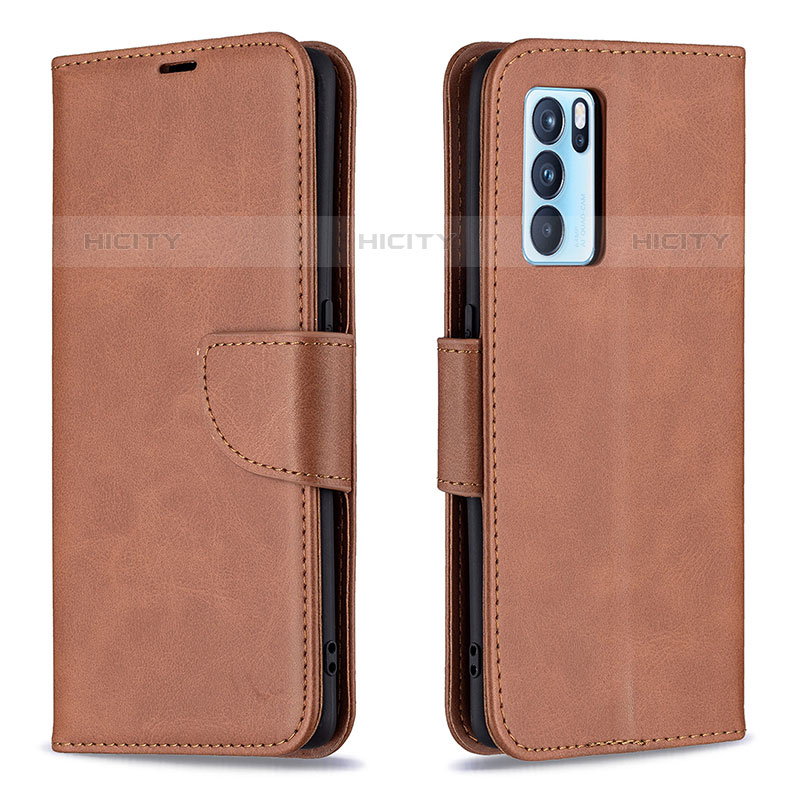 Custodia Portafoglio In Pelle Cover con Supporto B04F per Oppo Reno6 Pro 5G India