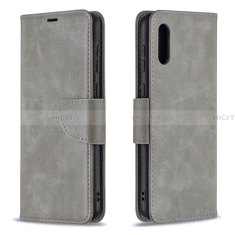 Custodia Portafoglio In Pelle Cover con Supporto B04F per Samsung Galaxy A02