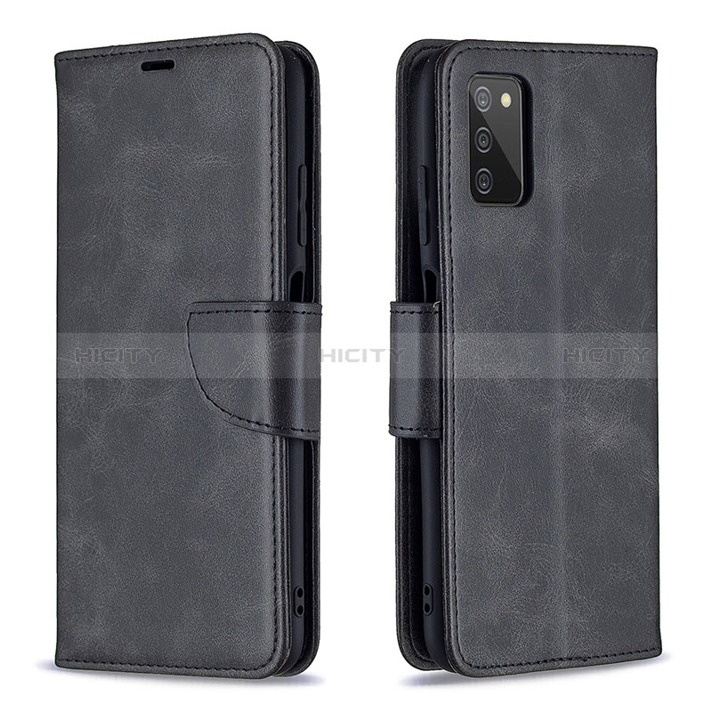 Custodia Portafoglio In Pelle Cover con Supporto B04F per Samsung Galaxy A02s Nero