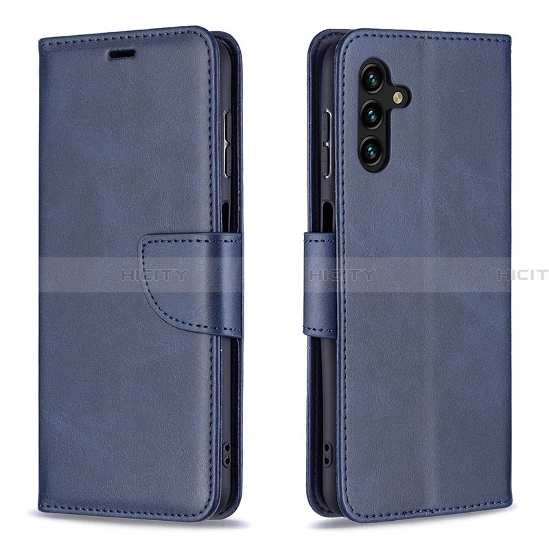 Custodia Portafoglio In Pelle Cover con Supporto B04F per Samsung Galaxy A13 5G Blu