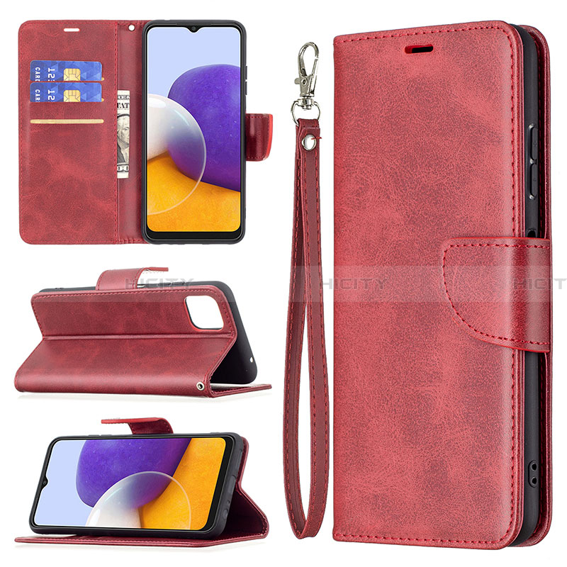 Custodia Portafoglio In Pelle Cover con Supporto B04F per Samsung Galaxy A22 5G