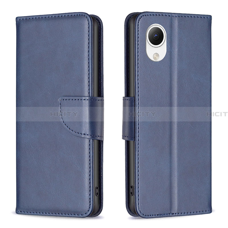 Custodia Portafoglio In Pelle Cover con Supporto B04F per Samsung Galaxy A23 5G SC-56C Blu