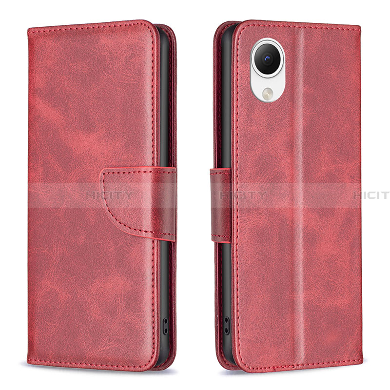 Custodia Portafoglio In Pelle Cover con Supporto B04F per Samsung Galaxy A23s Rosso