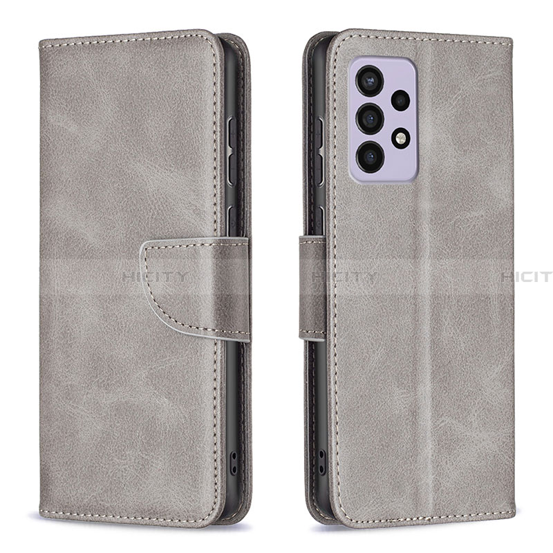 Custodia Portafoglio In Pelle Cover con Supporto B04F per Samsung Galaxy A33 5G Grigio