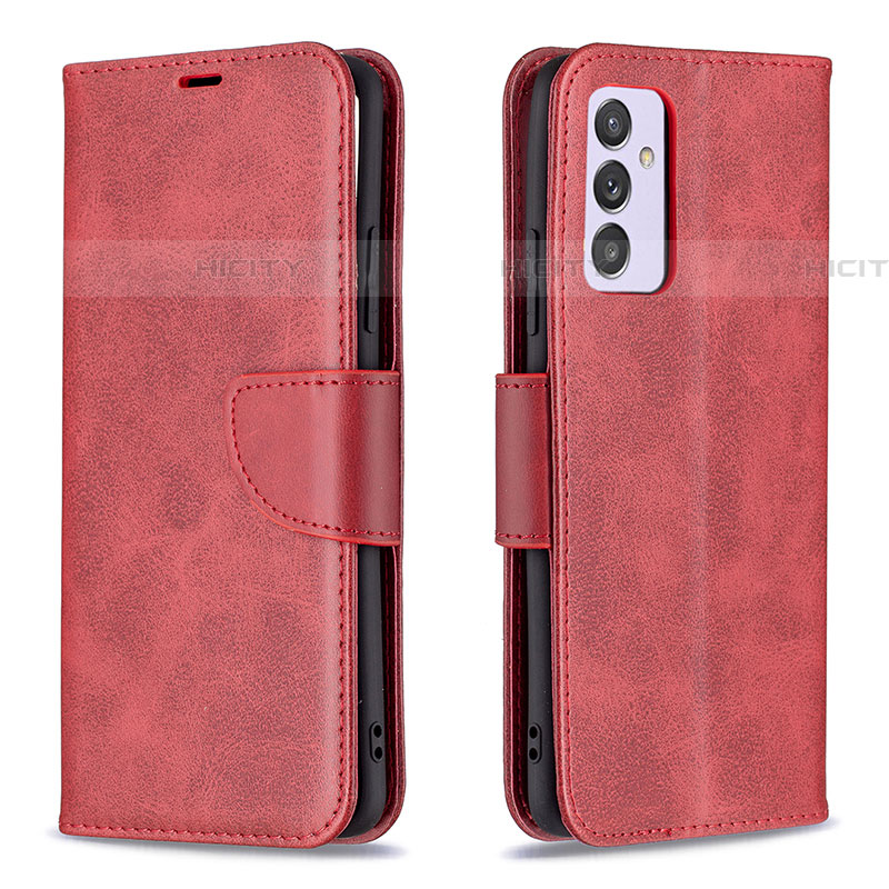 Custodia Portafoglio In Pelle Cover con Supporto B04F per Samsung Galaxy A34 5G Rosso