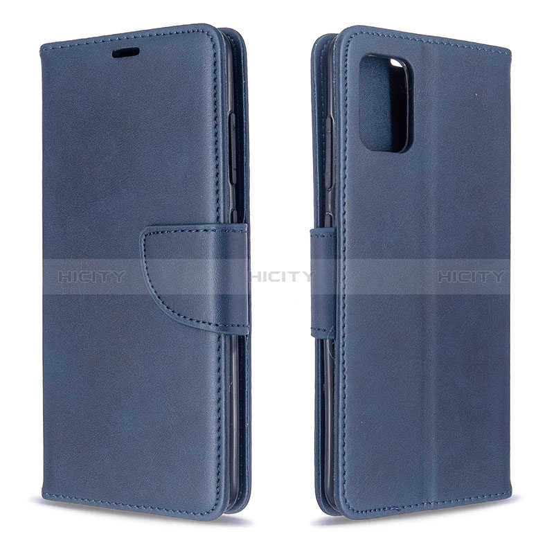 Custodia Portafoglio In Pelle Cover con Supporto B04F per Samsung Galaxy A51 4G Blu