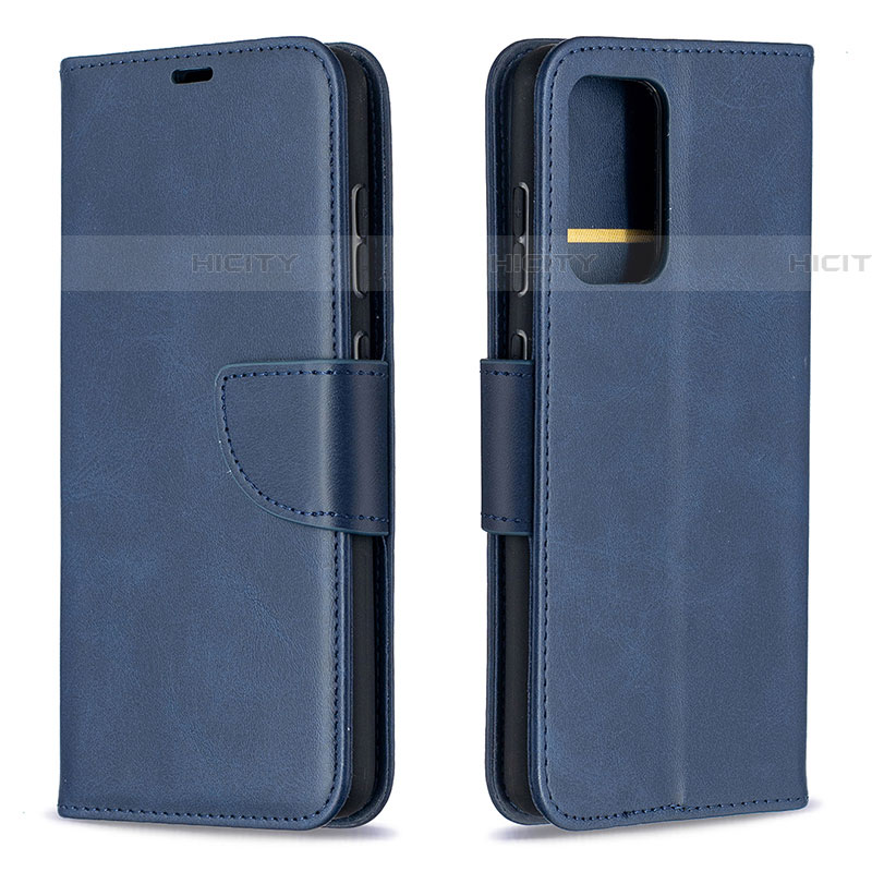 Custodia Portafoglio In Pelle Cover con Supporto B04F per Samsung Galaxy A52 4G Blu