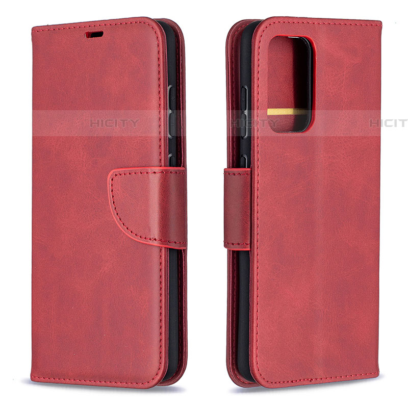 Custodia Portafoglio In Pelle Cover con Supporto B04F per Samsung Galaxy A52 4G Rosso