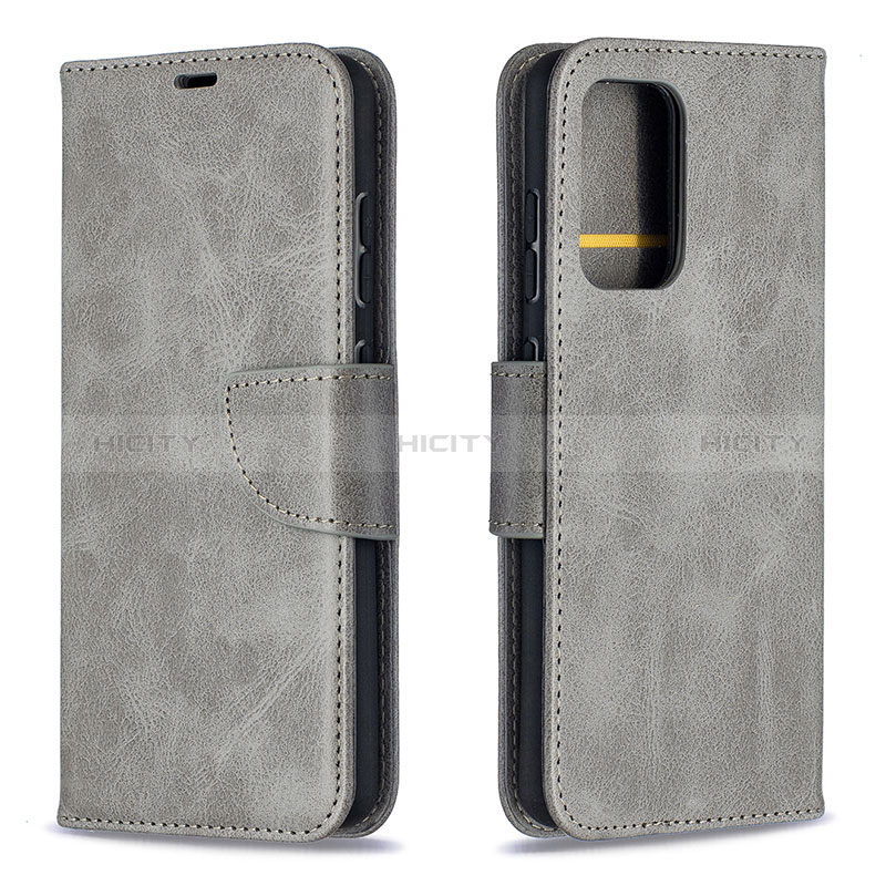 Custodia Portafoglio In Pelle Cover con Supporto B04F per Samsung Galaxy A52s 5G Grigio