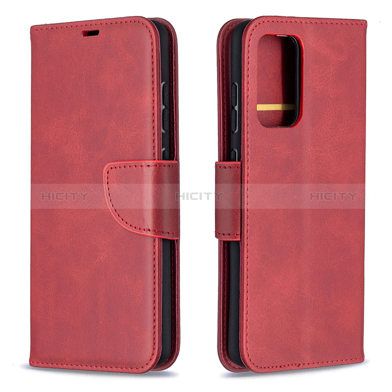 Custodia Portafoglio In Pelle Cover con Supporto B04F per Samsung Galaxy A52s 5G Rosso