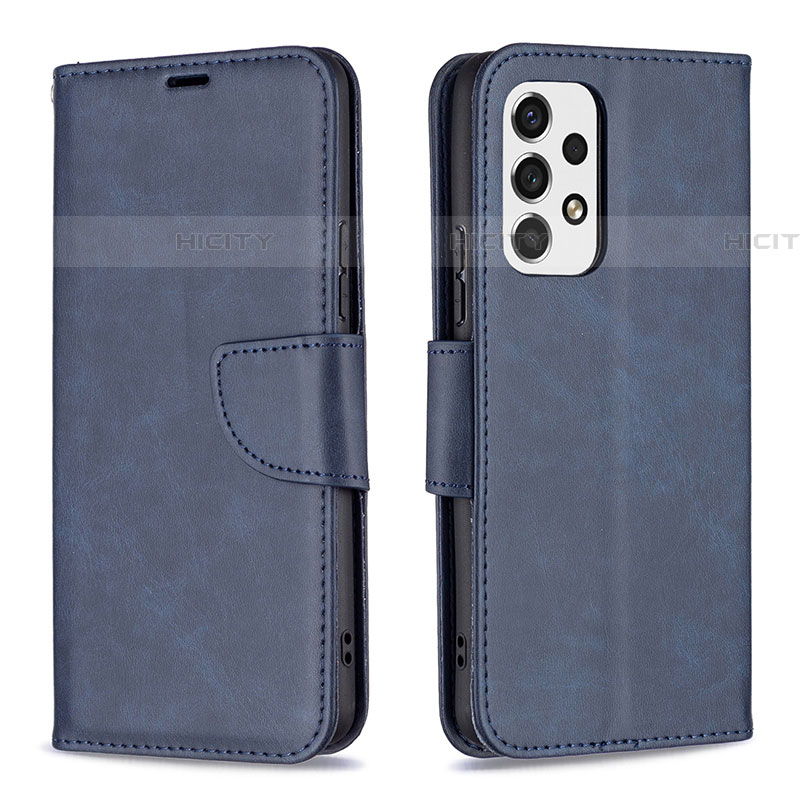 Custodia Portafoglio In Pelle Cover con Supporto B04F per Samsung Galaxy A53 5G Blu