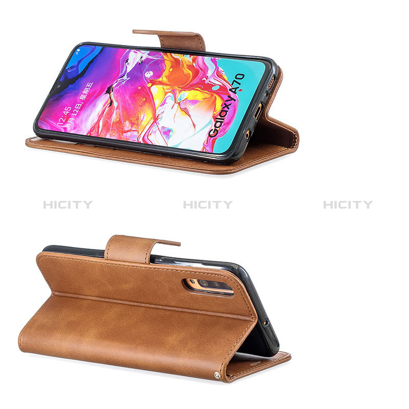 Custodia Portafoglio In Pelle Cover con Supporto B04F per Samsung Galaxy A70S